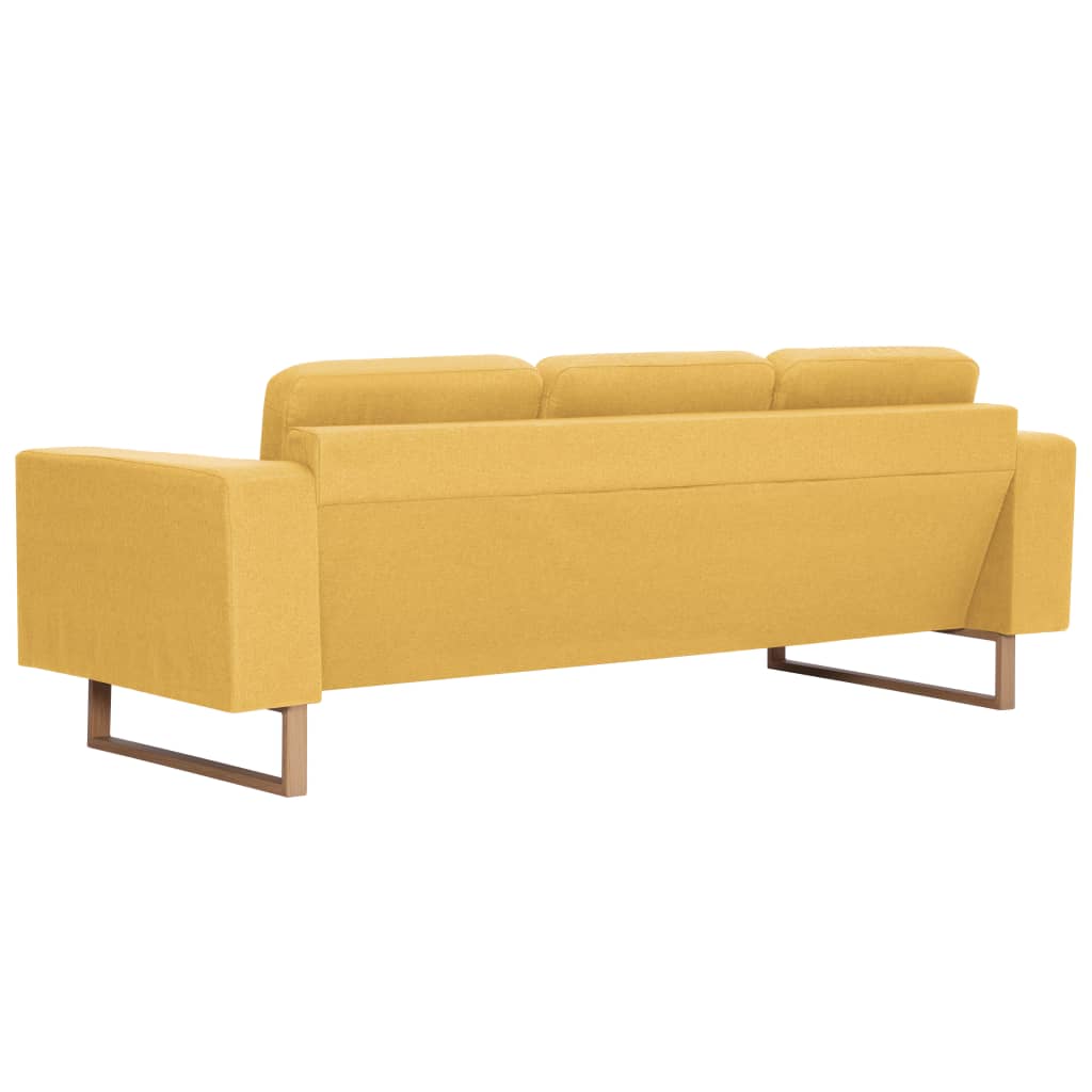 Ensemble de canapé 2 pcs tissu jaune