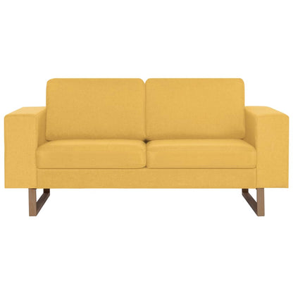 Ensemble de canapé 2 pcs tissu jaune