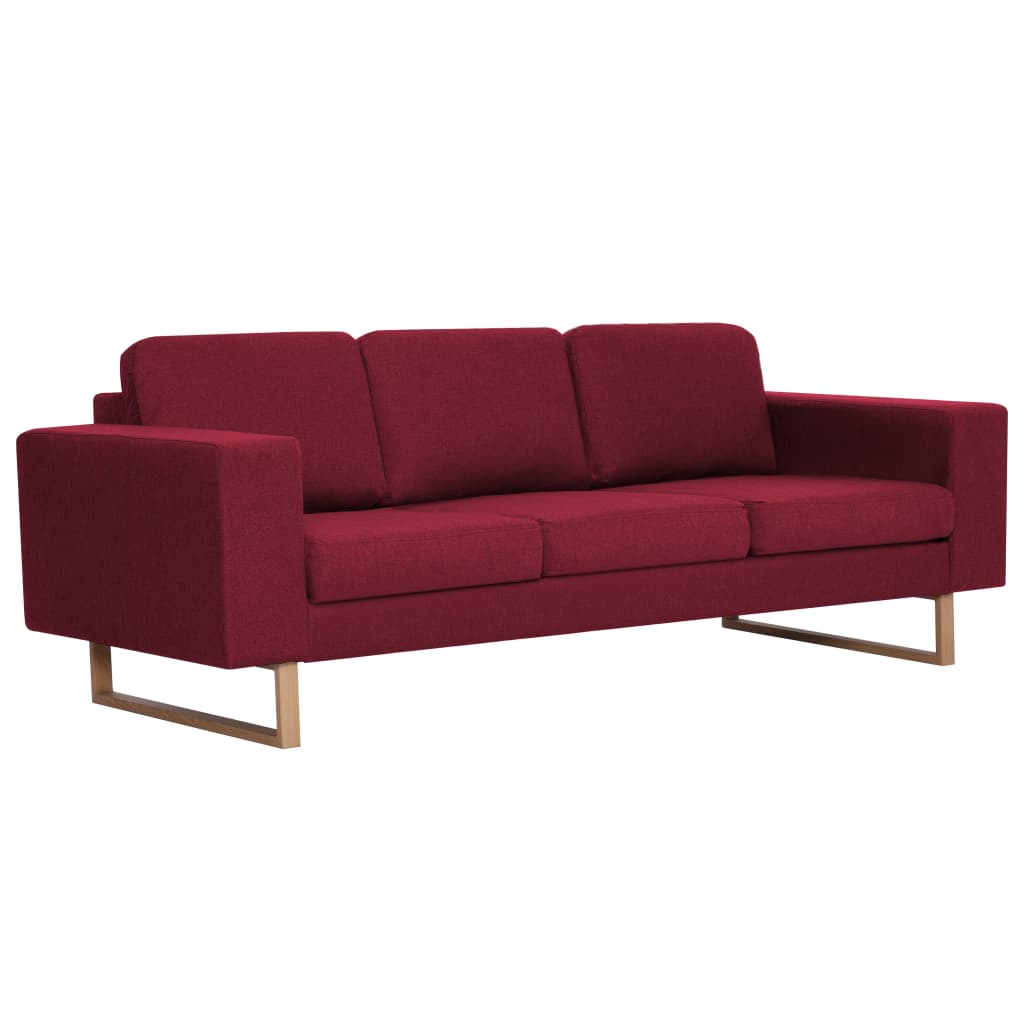 Ensemble de canapé 2 pcs Tissu Rouge bordeaux