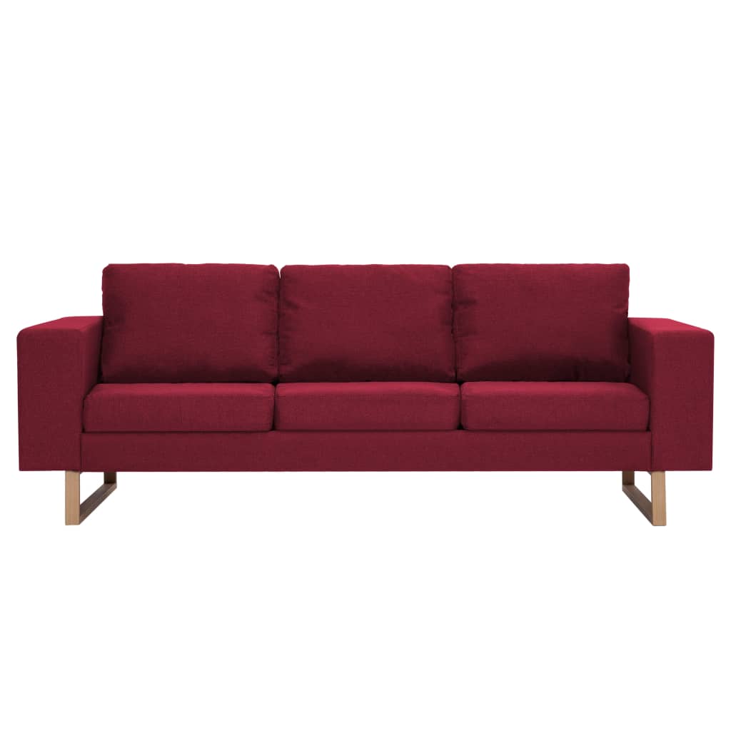 Ensemble de canapé 2 pcs Tissu Rouge bordeaux