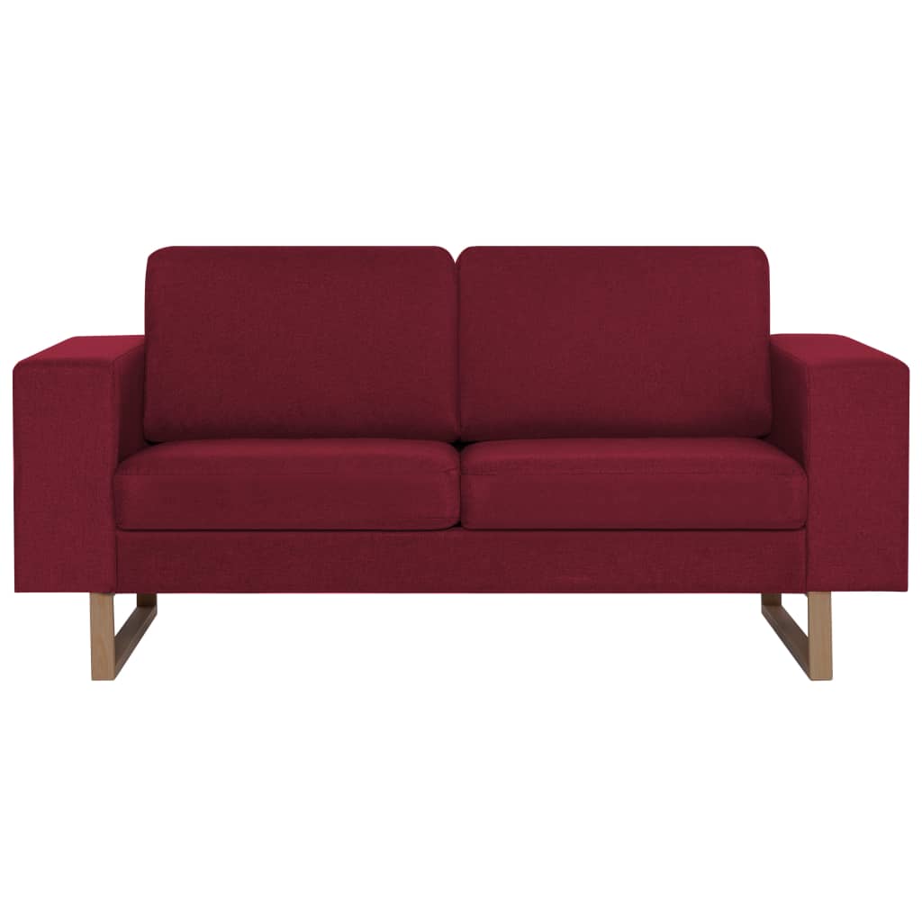 Ensemble de canapé 2 pcs Tissu Rouge bordeaux