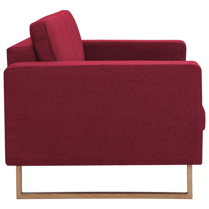 Ensemble de canapé 2 pcs Tissu Rouge bordeaux