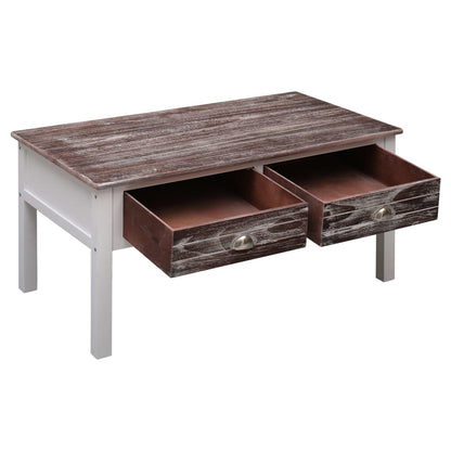 Table basse Marron 100x50x45 cm Bois