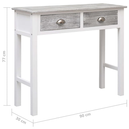 Table console Gris 90 x 30 x 77 cm Bois