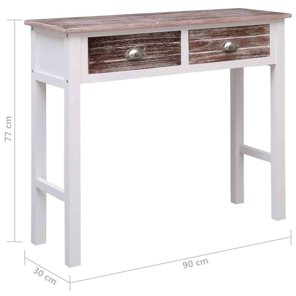 Table console Marron 90 x 30 x 77 cm Bois