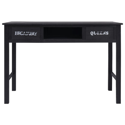 Table console Noir 110x45x76 cm Bois