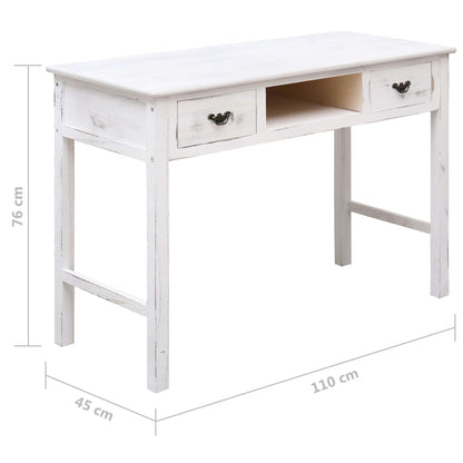 Table console Blanc antique 110 x 45 x 76 cm Bois