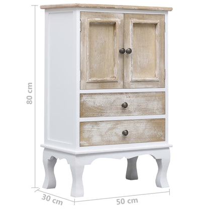 Armoire à tiroirs Blanc 50x30x80 cm Bois