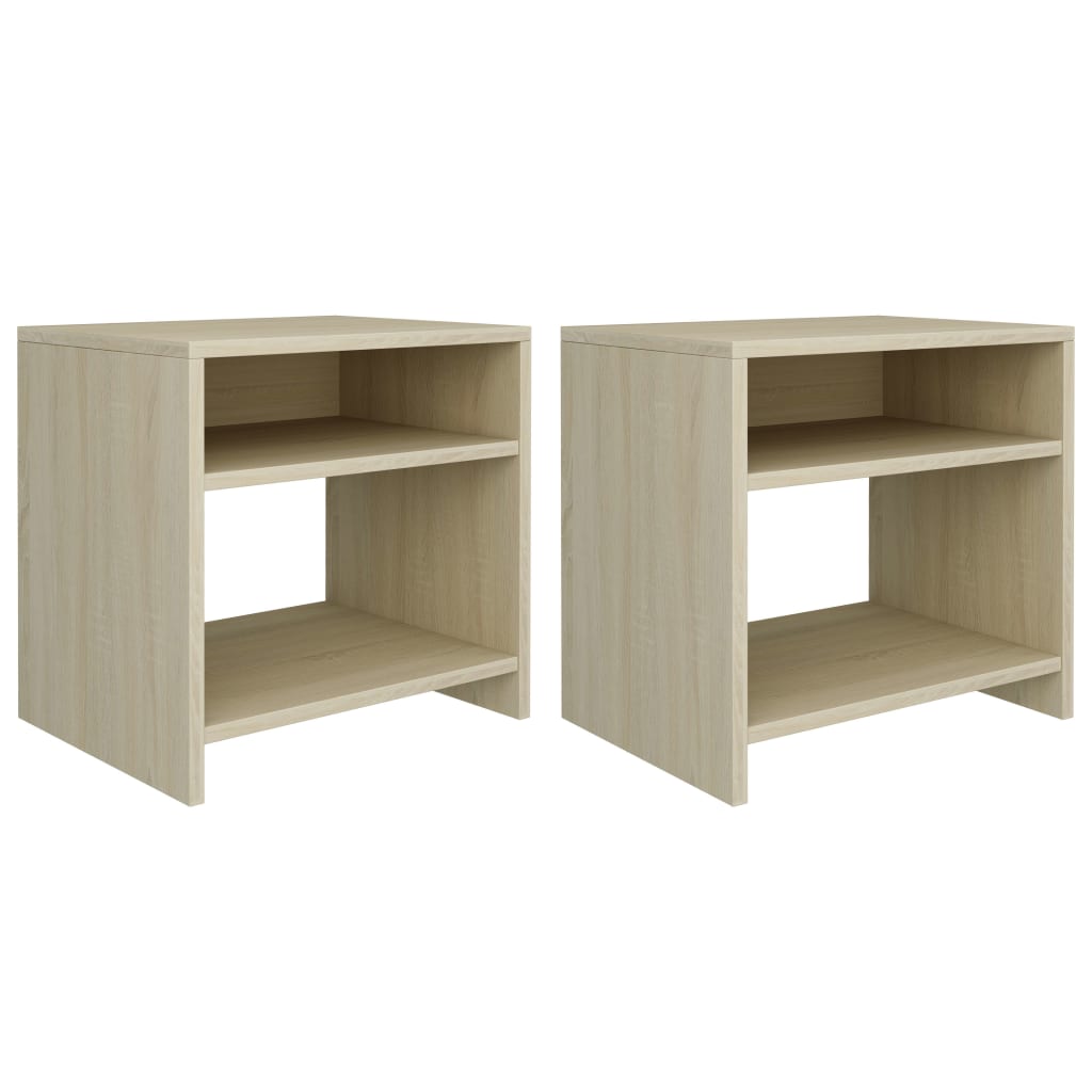 Tables de chevet 2pcs Chêne sonoma 40x30x40cm Bois d'ingénierie