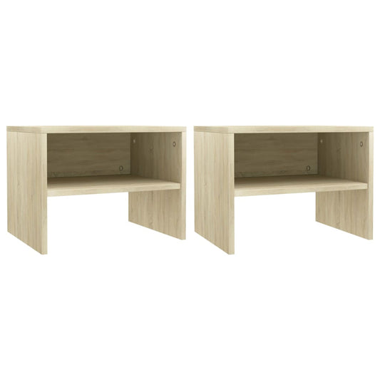 Tables de chevet 2 pcs Chêne sonoma 40x30x30 cm Bois ingénierie