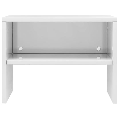 Tables de chevet 2pcs Blanc brillant 40x30x30cm Bois ingénierie