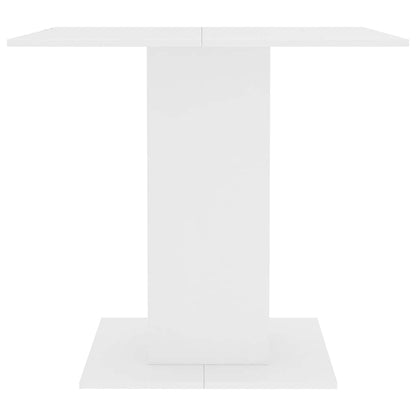 Table à manger Blanc 80x80x75 cm bois d'ingénierie