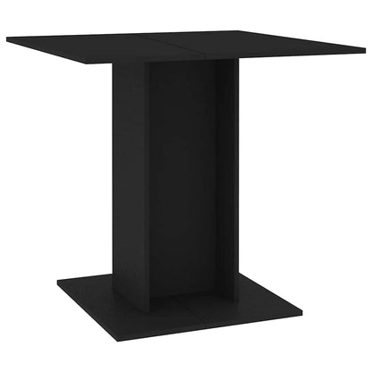 Table à manger Noir 80x80x75 cm bois d'ingénierie