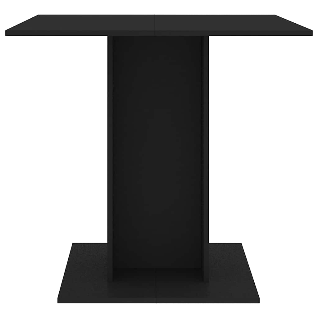 Table à manger Noir 80x80x75 cm bois d'ingénierie