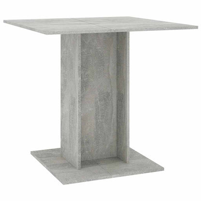 Table à manger Gris béton 80x80x75 cm bois d'ingénierie