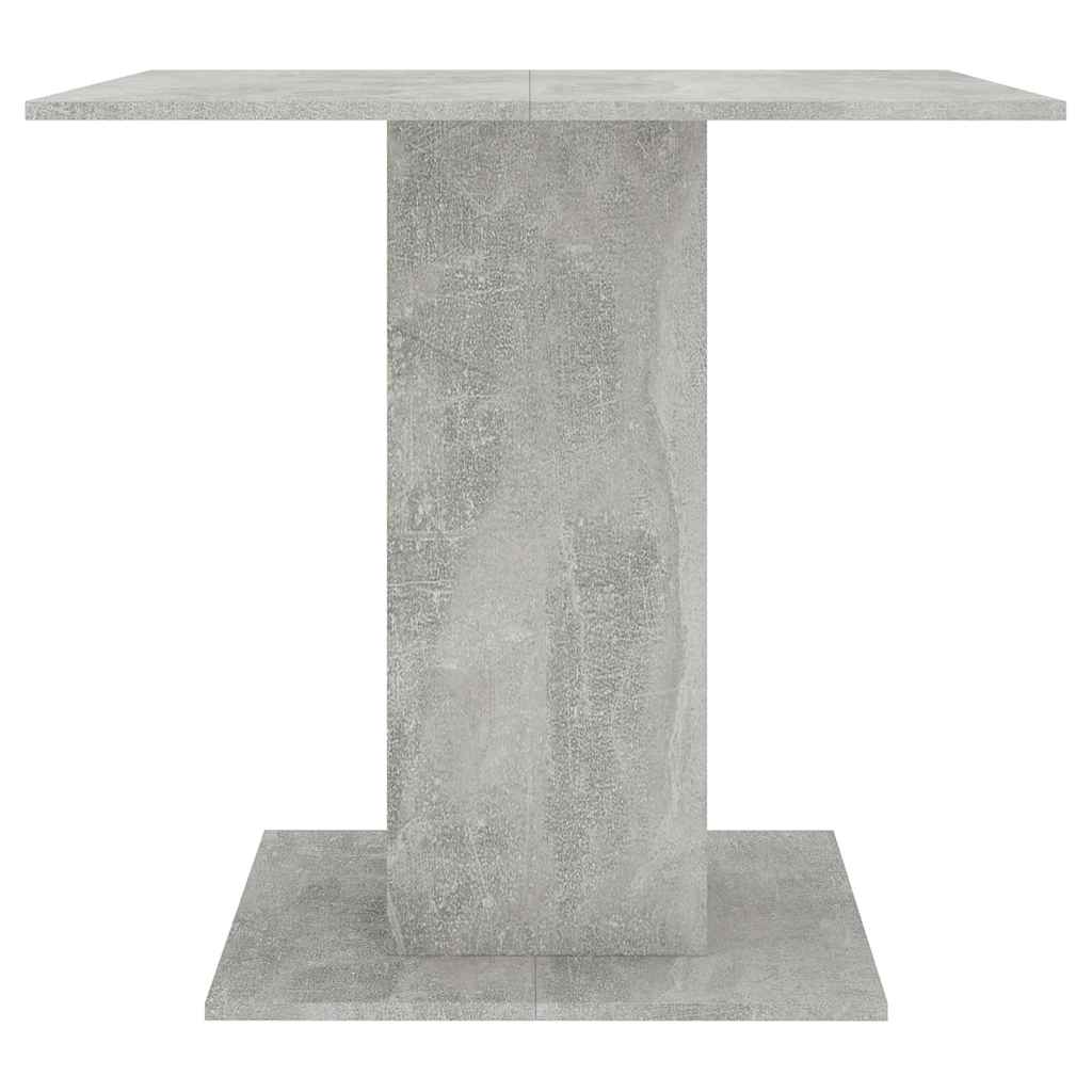 Table à manger Gris béton 80x80x75 cm bois d'ingénierie