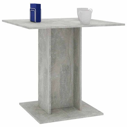 Table à manger Gris béton 80x80x75 cm bois d'ingénierie