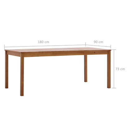 Table à manger Marron miel 180x90x73 cm Bois de pin