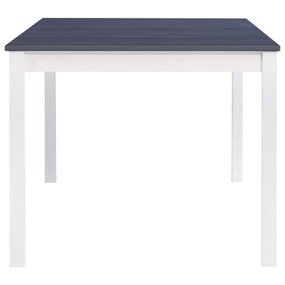 Table à manger Blanc et gris 180x90x73 cm Bois de pin