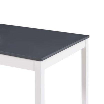 Table à manger Blanc et gris 180x90x73 cm Bois de pin