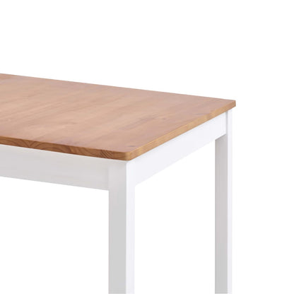 Table à manger Blanc et marron 180x90x73 cm Bois de pin