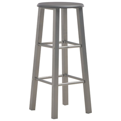 Tabourets de bar lot de 2 anthracite MDF