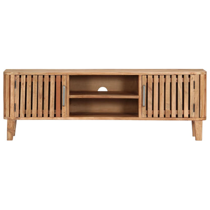 Meuble TV 130x30x45 cm Bois d'acacia massif