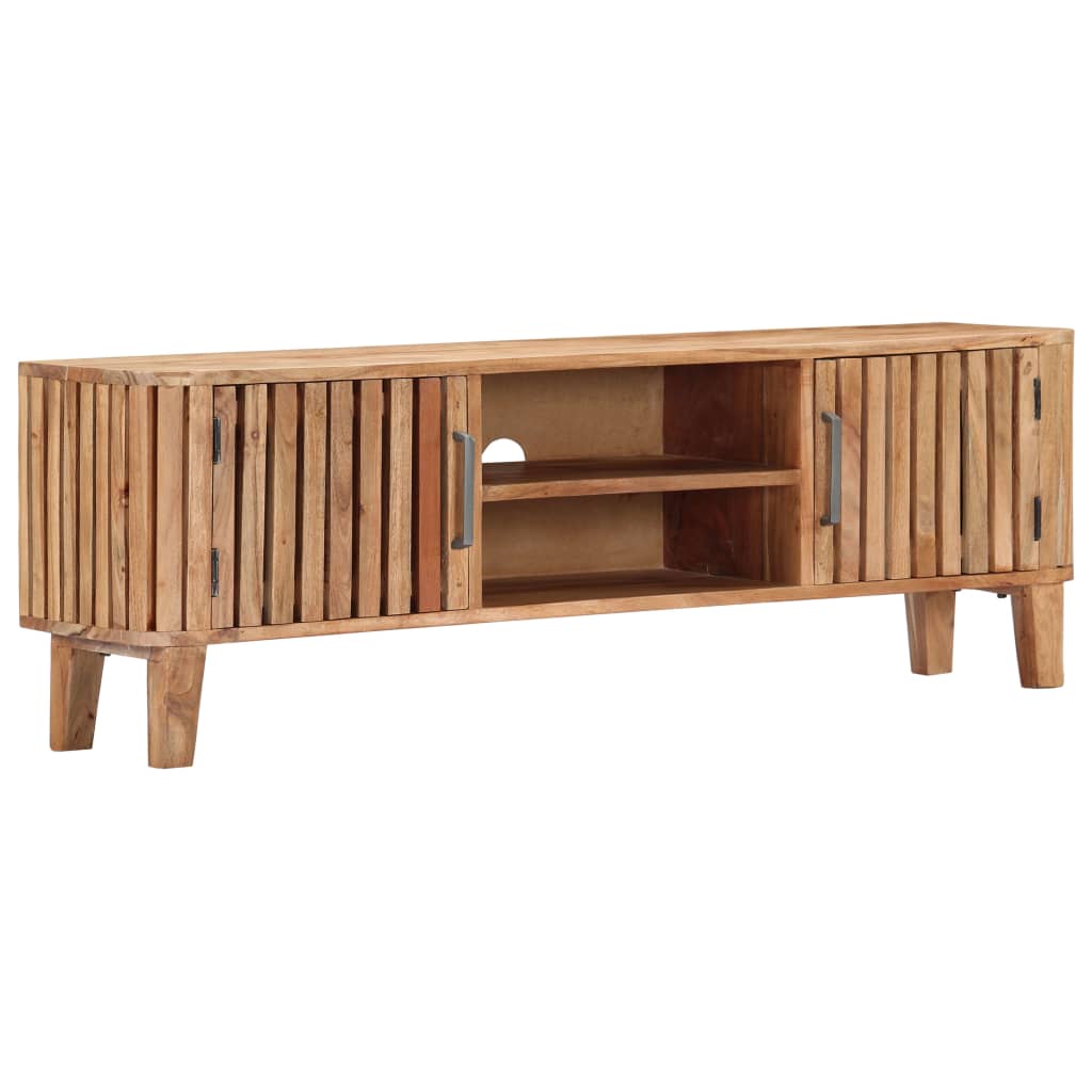 Meuble TV 130x30x45 cm Bois d'acacia massif