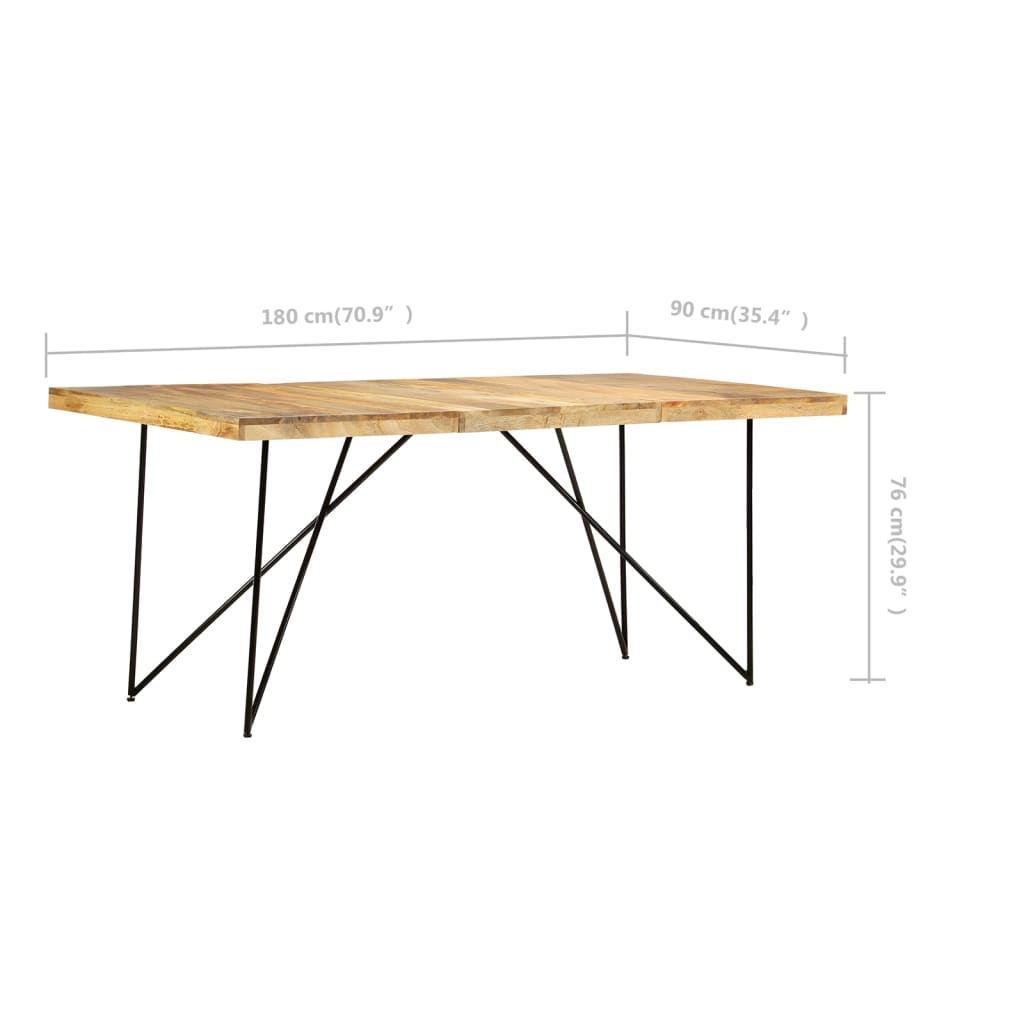 Table à manger 180x90x76 cm Bois de manguier massif