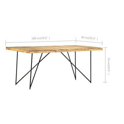 Table à manger 180x90x76 cm Bois de manguier massif