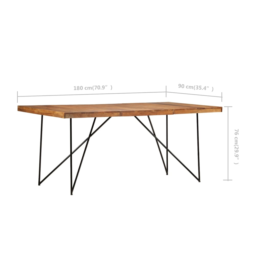 Table à manger 180x90x76 cm Bois d'acacia massif