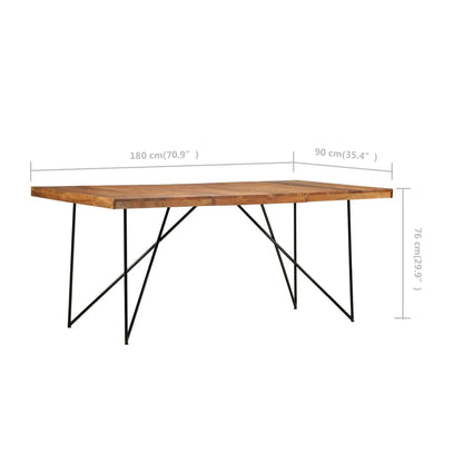 Table à manger 180x90x76 cm Bois d'acacia massif