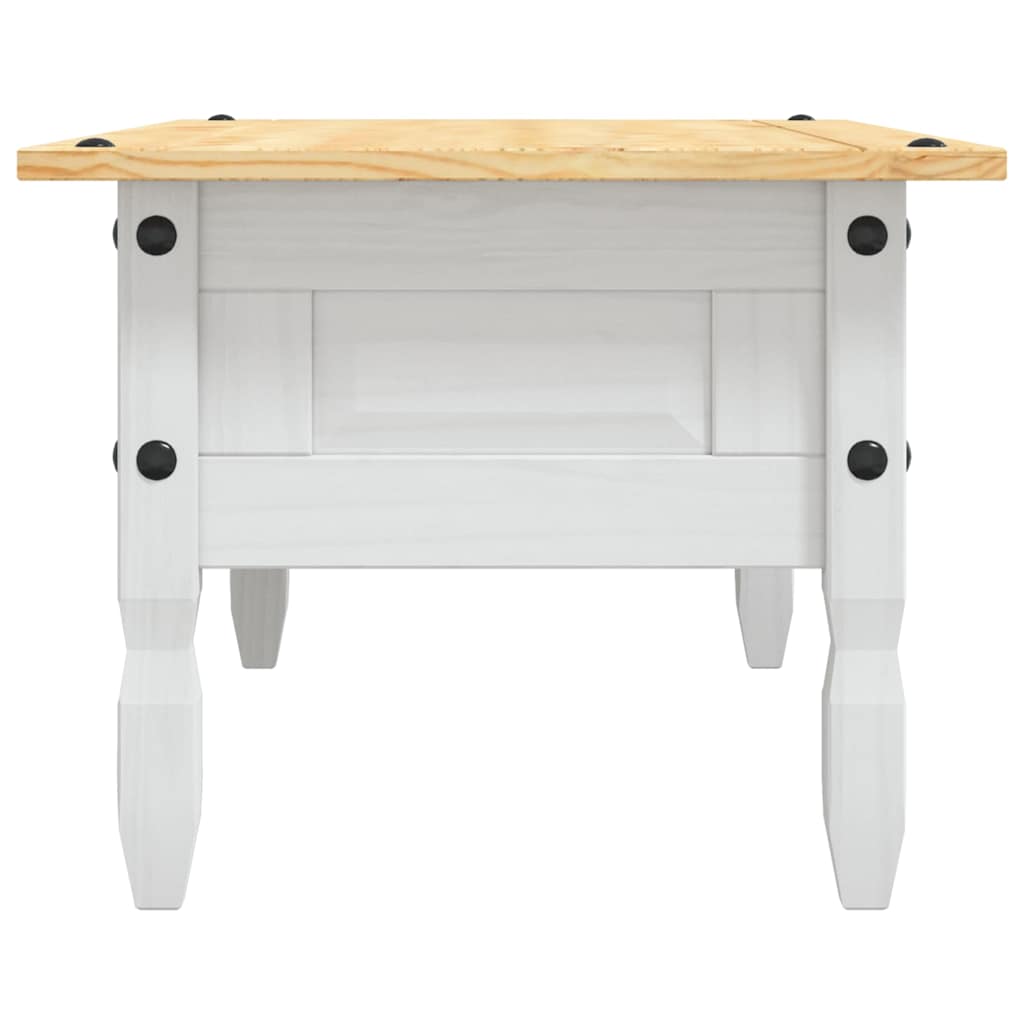 Table basse Pin mexicain Gamme Corona Blanc 100x55x44 cm