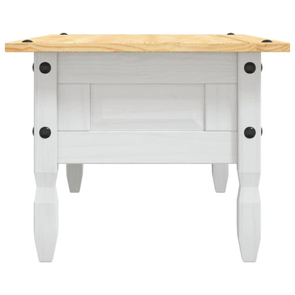 Table basse Pin mexicain Gamme Corona Blanc 100x55x44 cm