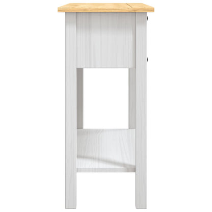 Table console Gamme Corona Pin mexicain Blanc 90x34,5x73 cm