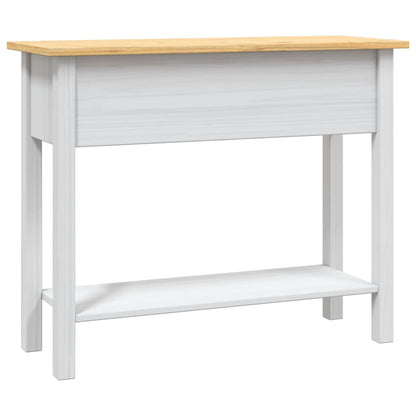 Table console Gamme Corona Pin mexicain Blanc 90x34,5x73 cm