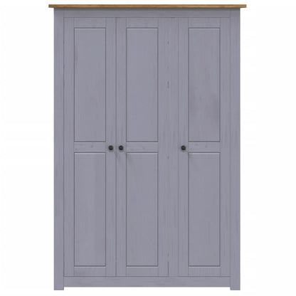 Garde-robe 3 portes Gris 118x50x171,5 cm Pin Assortiment Panama