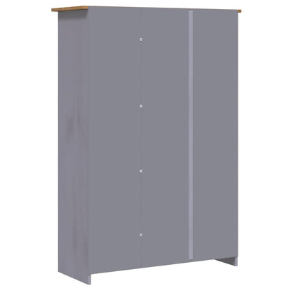 Garde-robe 3 portes Gris 118x50x171,5 cm Pin Assortiment Panama