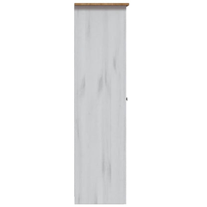 Garde-robe 3 portes Blanc 118x50x171,5cm Pin Assortiment Panama