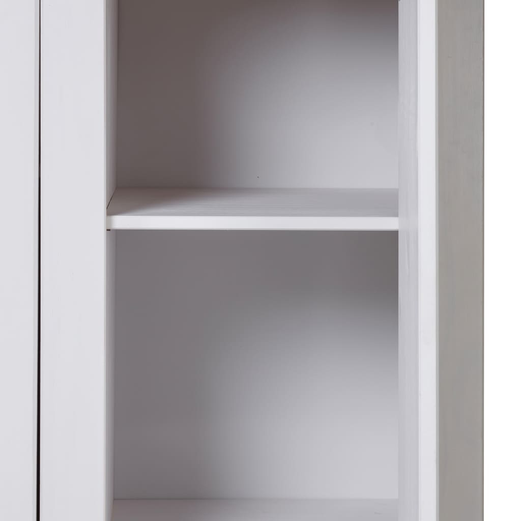 Garde-robe 3 portes Blanc 118x50x171,5cm Pin Assortiment Panama