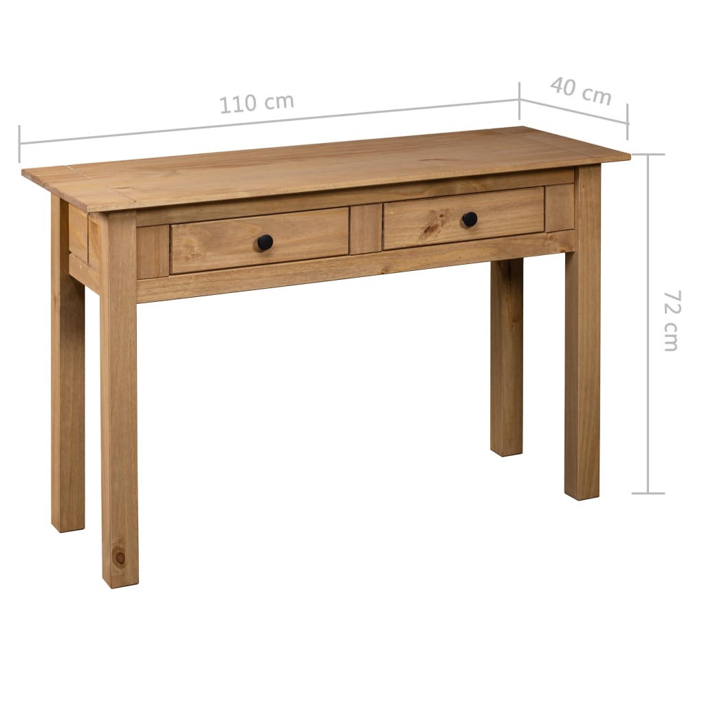 Table console 110x40x72 cm Pin solide Gamme Panama