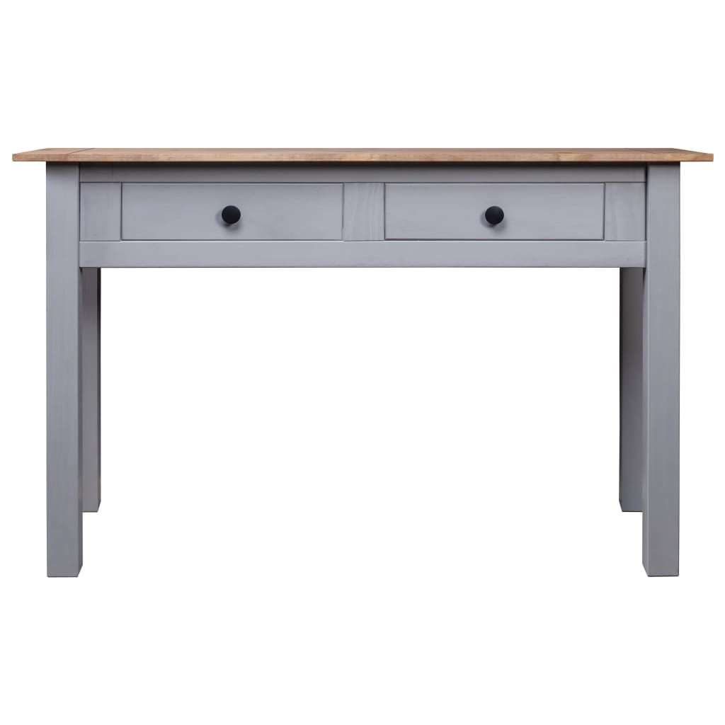 Table console Gris 110x40x72 cm Pin solide Gamme Panama