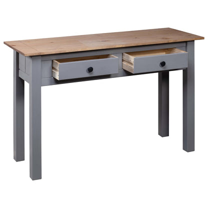 Table console Gris 110x40x72 cm Pin solide Gamme Panama