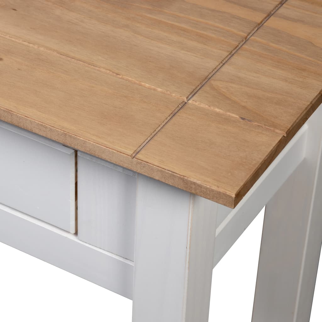 Table console Blanc 110x40x72 cm Pin solide Gamme Panama