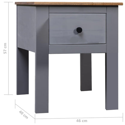 Table de chevet Gris 46x40x57 cm Pin Gamme Panama