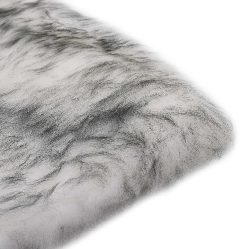 Coussins de chaise lot de 2 Mélange gris foncé Mouton véritable