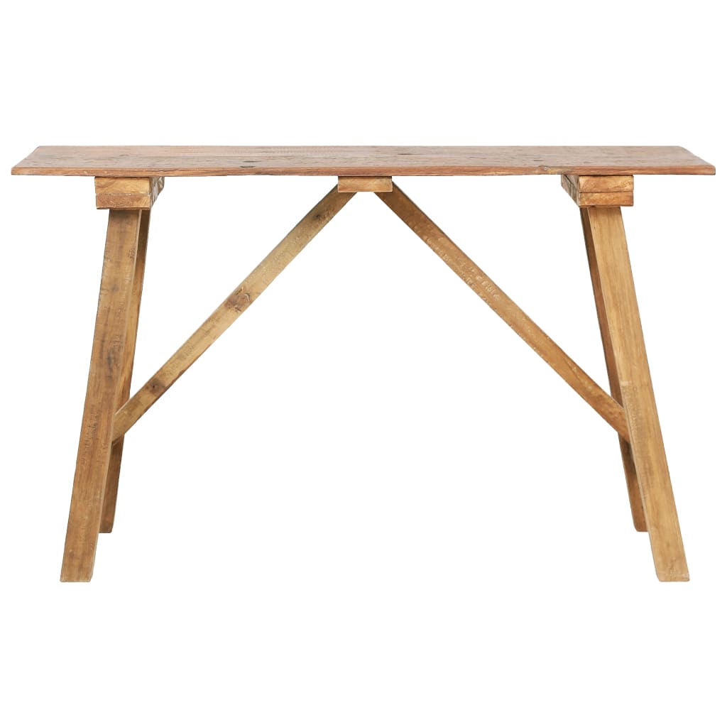 Table console 130x40x80 cm bois de récupération mélangé