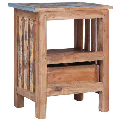 Table de chevet 41x30x50 cm bois d'acajou massif