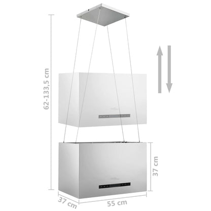 Hotte suspendue à capteur tactile LCD 55 cm Acier inoxydable