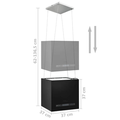 Hotte suspendue à LCD tactile 37 cm Acier enduit de poudre